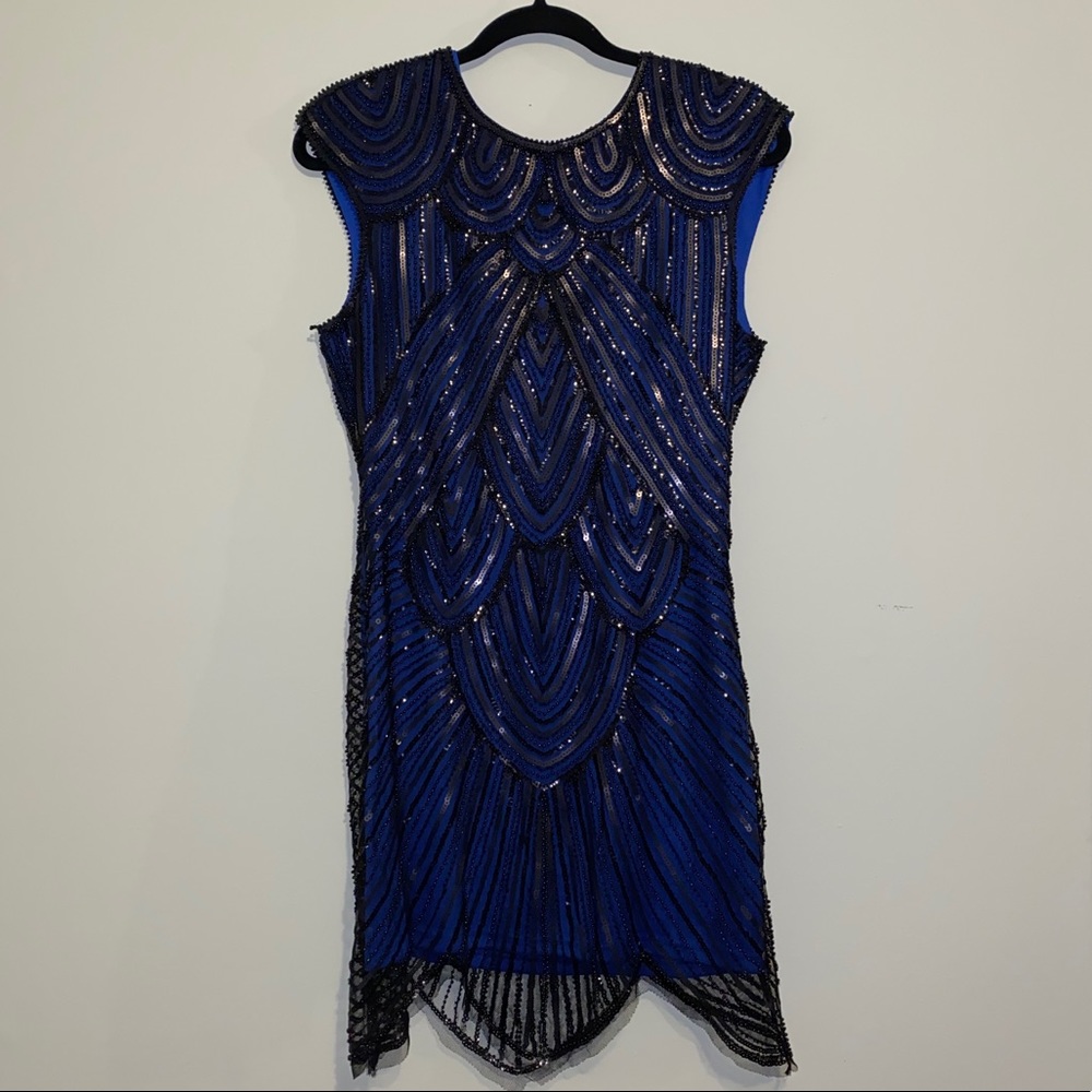 Black and Blue 20s inspired Dress